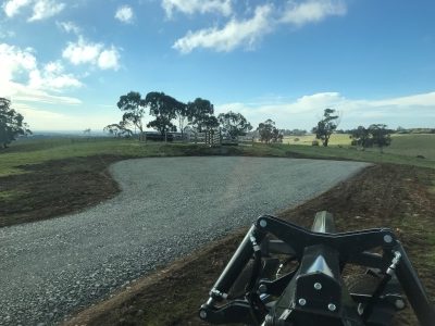 cattle yard road build Central Victoria after